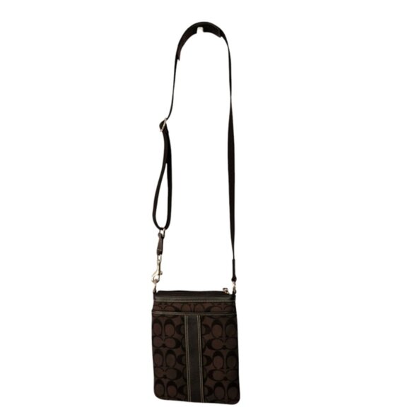 Coach Handbags - Coach Brown and Black Crossbody Bag #6016